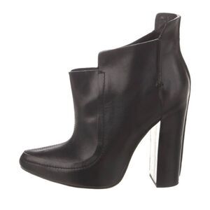 Alexander Wang Black Leather Kim Runway Ankle Boot 8.5 IT 38.5